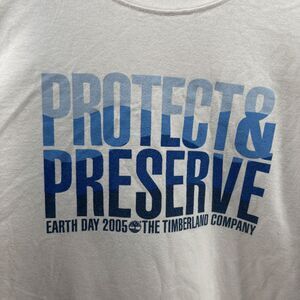 VTG Timberland Earthwatch Institute 05 Earth Day Organic Cotton Mens 2XL EUC